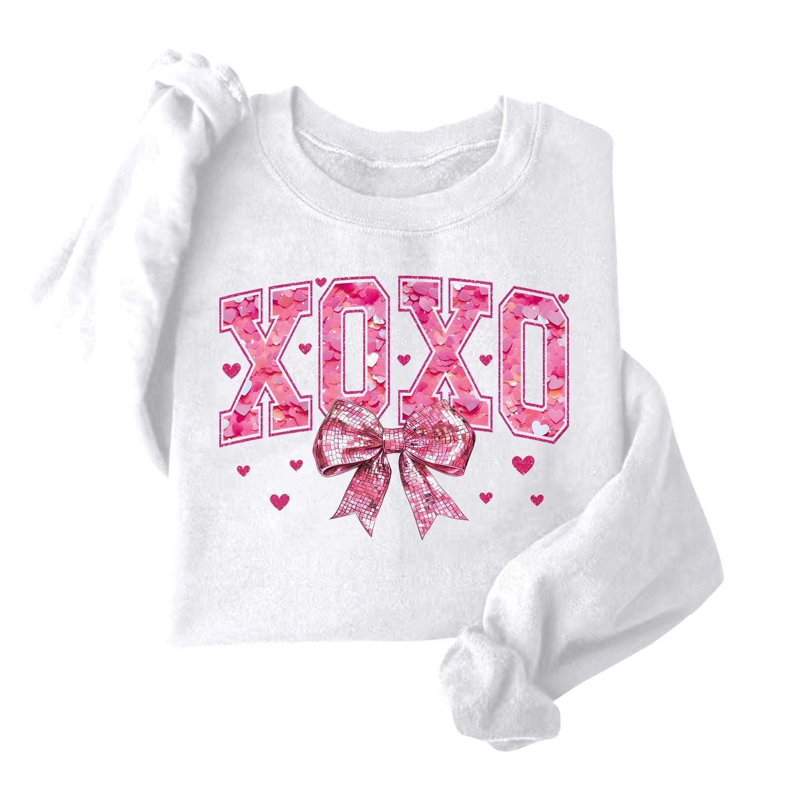 Женская модная свободная толстовка с длинным рукавом и круглым вырезом с принтом ко Дню святого Валентина XL белый
Женская модная свободная толстовка с длинным рукавом и круглым вырезом с принтом ко Дню святого Валентина XL белый