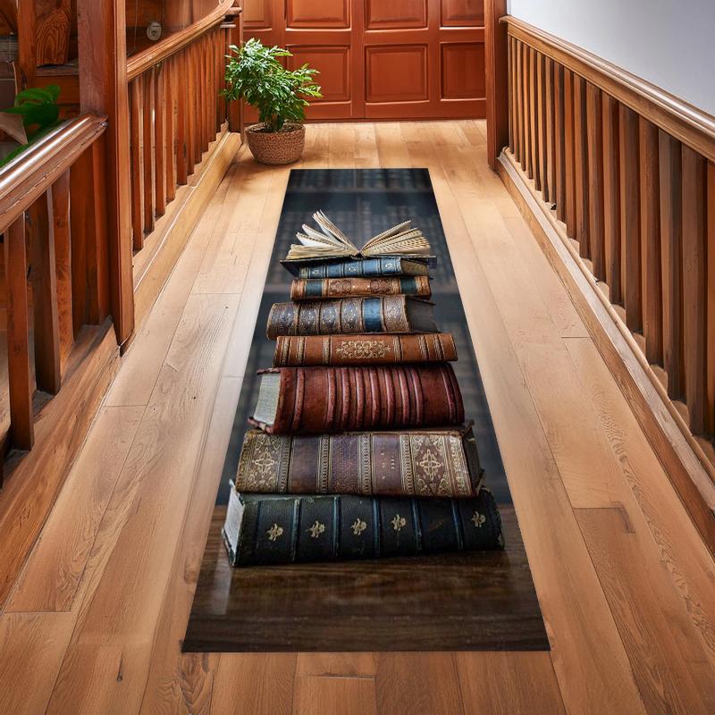 Vintage Book Stack Long Runner Rug Exquisite Retro & Magical Print Durable Wear-resistant Non-slip Carpet for Hallway Entryway 40X120CM
Vintage Book Stack Long Runner Rug Exquisite Retro & Magical Print Durable Wear-resistant Non-slip Carpet for Hallway Entryway 40X120CM