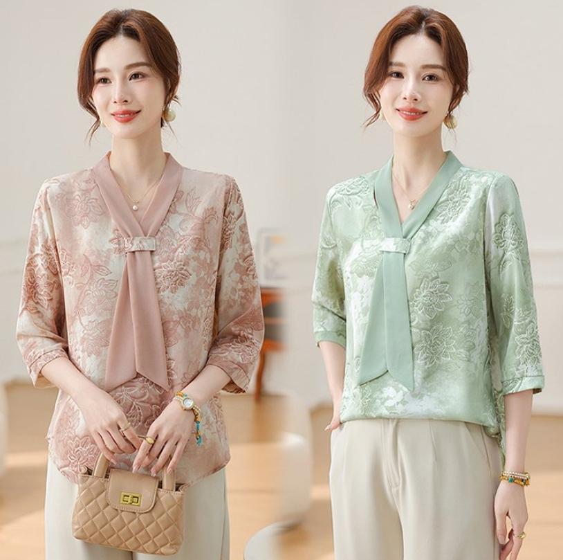 Fashion Printed Spring and Autumn shawl collar Women s Fashion Floral Checked Mid Sleeved Loose Chiffon Tops XXXXXL
Fashion Printed Spring and Autumn shawl collar Women s Fashion Floral Checked Mid Sleeved Loose Chiffon Tops XXXXXL