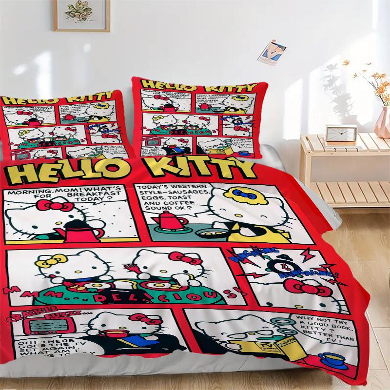 3pcs Sanrio Hello Kitty Quilt Set Soft and Comfortable Bedroom, Guest Room and Dorm Decor Bedding Set W097 135x200cm
3pcs Sanrio Hello Kitty Quilt Set Soft and Comfortable Bedroom, Guest Room and Dorm Decor Bedding Set W097 135x200cm
