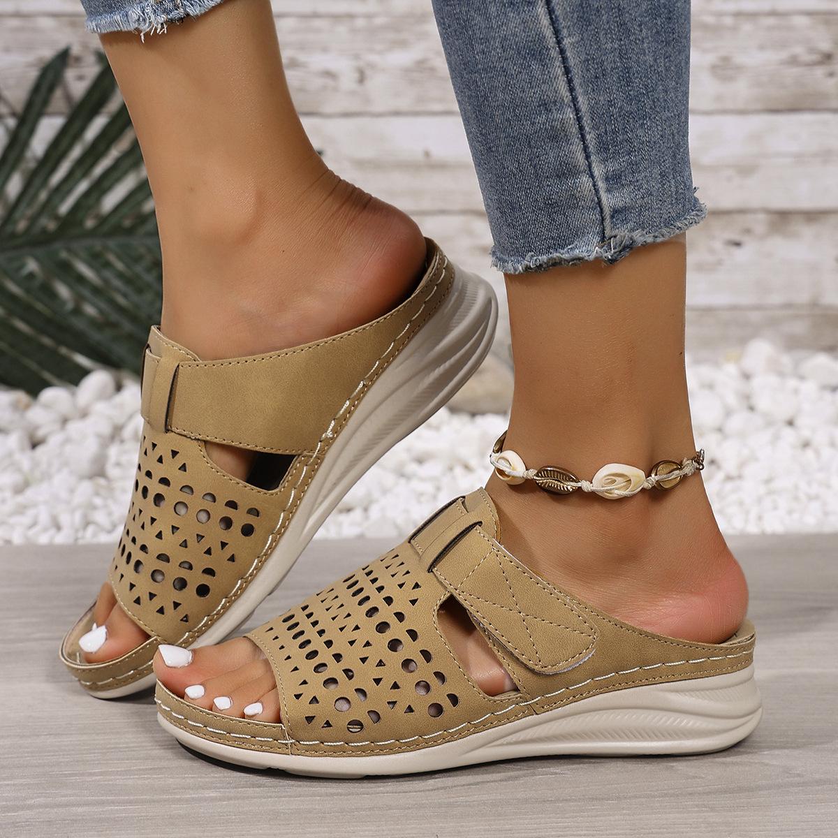 JS2 new 22 round toe hollow sandals slope heel casual large size sandals 43 світло-коричневого кольору
JS2 new 22 round toe hollow sandals slope heel casual large size sandals 43 світло-коричневого кольору