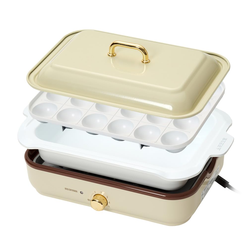 Iris Ohyama Hot Plate Takoyaki Maker Deep Pot 2way Easy to Wash Stylish Temperature Adjustment Function Warranty Vanilla Cream PHP-1002TC-VC
Iris Ohyama Hot Plate Takoyaki Maker Deep Pot 2way Easy to Wash Stylish Temperature Adjustment Function Warranty Vanilla Cream PHP-1002TC-VC