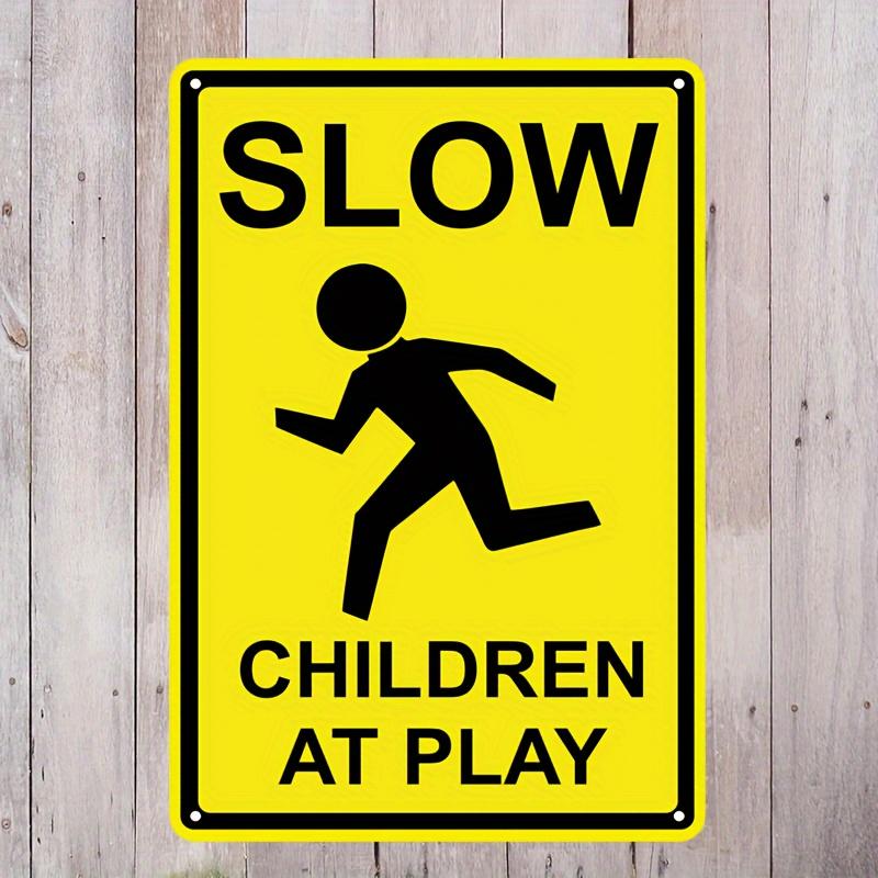 Slow Children at Play Metal Sign Durable Iron Warning Decor es Yellow with Black Text Running Figure Silhouette Perfect f aluminum 20x30cm
Slow Children at Play Metal Sign Durable Iron Warning Decor es Yellow with Black Text Running Figure Silhouette Perfect f aluminum 20x30cm
