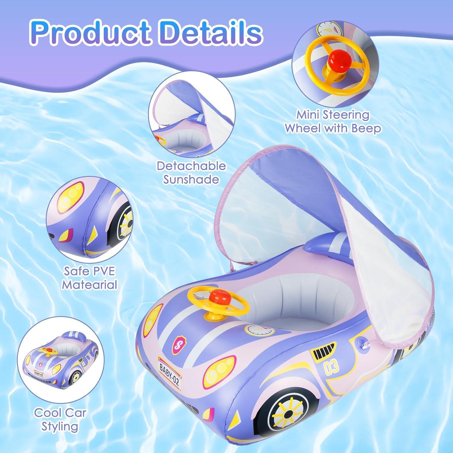 Летний надувной круг для сиденья с солнцезащитным тентом, кольцо для автомобильного сиденья, детский гоночный круг для плавания фиолетовый
Летний надувной круг для сиденья с солнцезащитным тентом, кольцо для автомобильного сиденья, детский гоночный круг для плавания фиолетовый