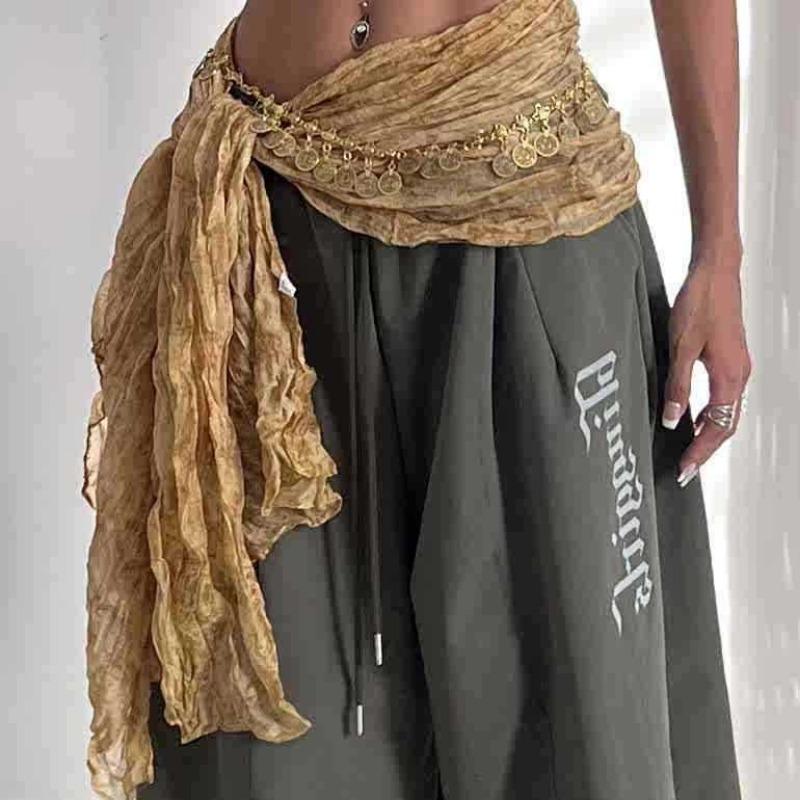 Джазовый танец фартук хип-шарф, экзотическая этническая шаль-шарф, многофункциональный ремень-аксессуар, ретро нишевая поясная цепочка