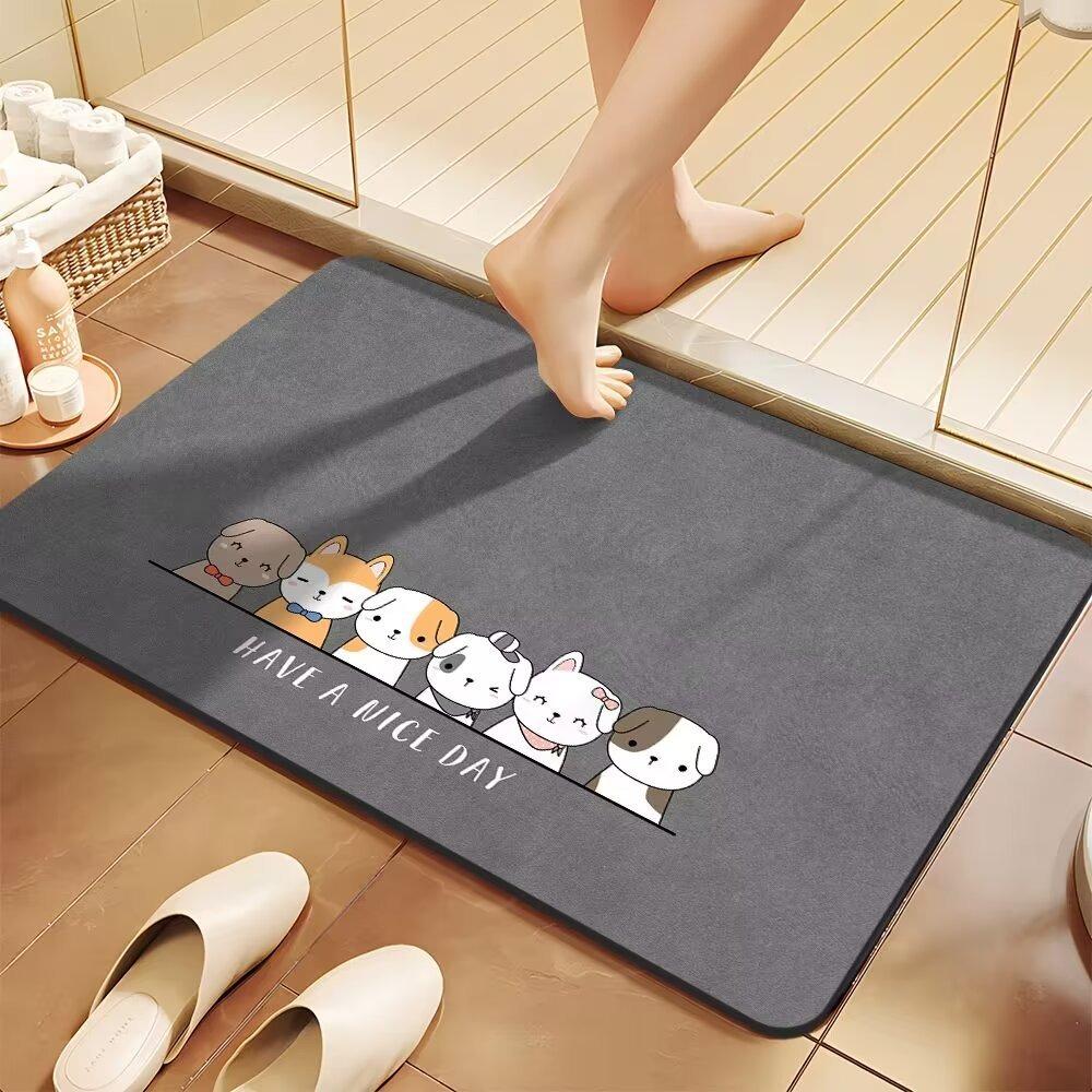 Diatom Mud Bathroom Mat Cute Bear Lineup Pattern Quick Dry Absorbent Rug Non Slip Toilet Door Mat for Home Decor 40x60cm
Diatom Mud Bathroom Mat Cute Bear Lineup Pattern Quick Dry Absorbent Rug Non Slip Toilet Door Mat for Home Decor 40x60cm