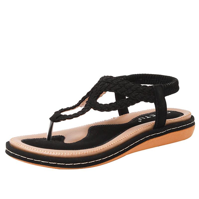 Женские летние сандалии в стиле бохо, повседневные удобные шлепанцы, пляжная обувь, эластичные сандалии на плоской подошве с Т-образным ремешком и щиколоткой 42 чёрный
Женские летние сандалии в стиле бохо, повседневные удобные шлепанцы, пляжная обувь, эластичные сандалии на плоской подошве с Т-образным ремешком и щиколоткой 42 чёрный