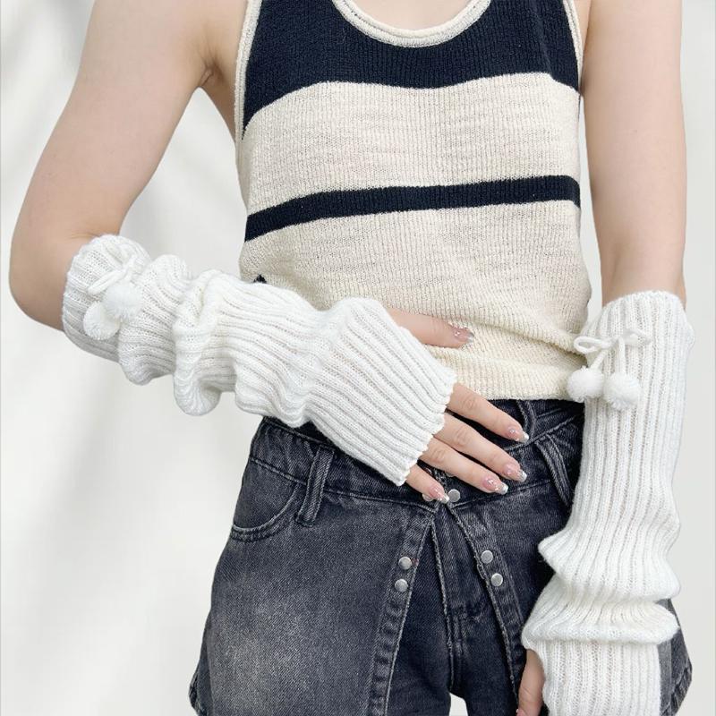 Arm Sleeves Sweet Long Wrist Gloves Arm Warmers False Sleeves Knitted Gloves Finger Sleeves Cover Black White Half Finger Glove
Arm Sleeves Sweet Long Wrist Gloves Arm Warmers False Sleeves Knitted Gloves Finger Sleeves Cover Black White Half Finger Glove