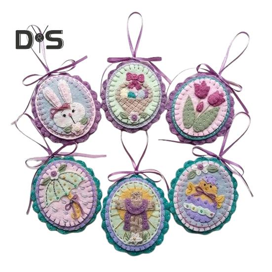 6 шт. пасхальное украшение из фетра ручной работы в виде кролика, подвесное украшение в виде яйца, весенний узор, праздничное украшение для дерева, двери, окна, камина 6pcs
6 шт. пасхальное украшение из фетра ручной работы в виде кролика, подвесное украшение в виде яйца, весенний узор, праздничное украшение для дерева, двери, окна, камина 6pcs