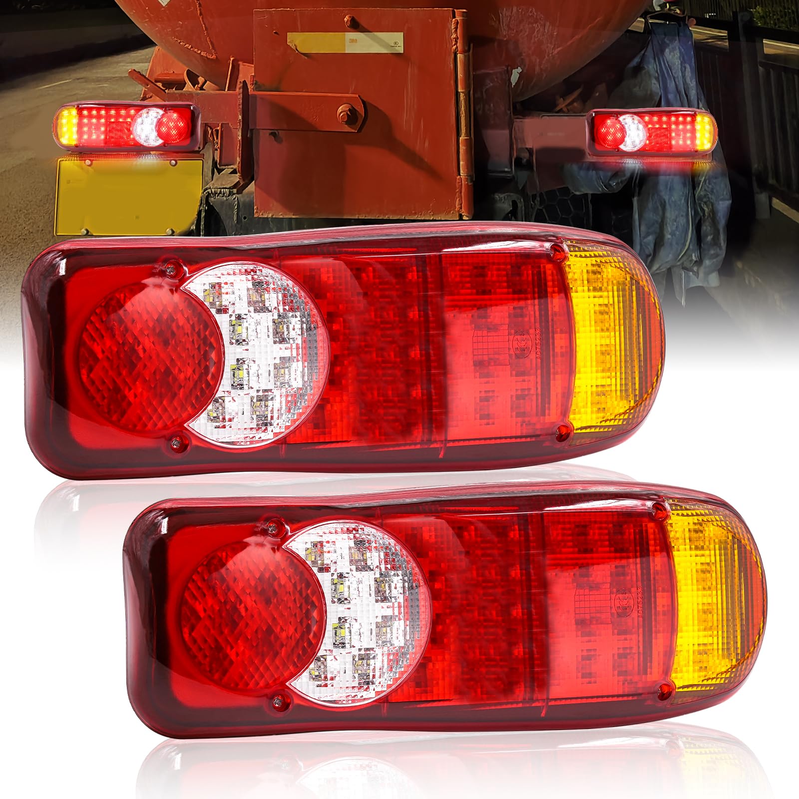 Ygmylandbb LED Truck Tail Lamp 12V Trailer Brake Lamp Tail Light Rear Combination Lamp Snowplow Boat Light Truck Universal 46 LED Turn Back Integrated
Ygmylandbb LED Truck Tail Lamp 12V Trailer Brake Lamp Tail Light Rear Combination Lamp Snowplow Boat Light Truck Universal 46 LED Turn Back Integrated