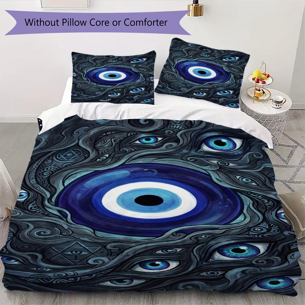Evil Eye Pattern Bedding uilt Set uilt Cover Pillowcase Home Decoration Birthday Gift (1 * duvet cover + 2 * pillowcase without core)165 135x200cm
Evil Eye Pattern Bedding uilt Set uilt Cover Pillowcase Home Decoration Birthday Gift (1 * duvet cover + 2 * pillowcase without core)165 135x200cm