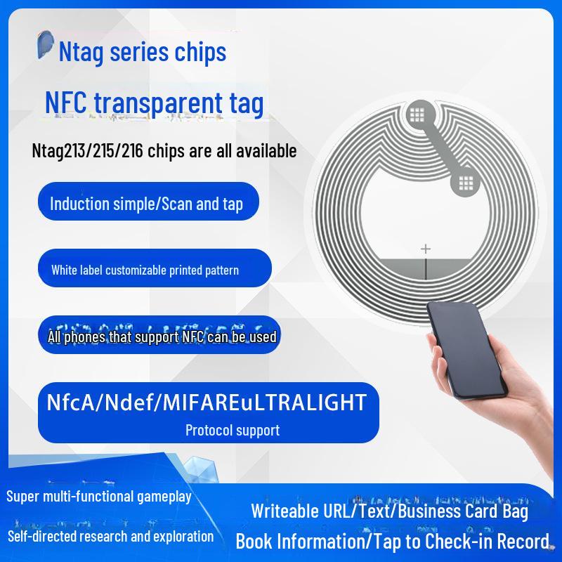 Самоклеящаяся этикетка NFC с надписью ссылки на веб-сайт (Высокочастотный протокол 14443A) 213 Wet Inlay 25mm
Самоклеящаяся этикетка NFC с надписью ссылки на веб-сайт (Высокочастотный протокол 14443A) 213 Wet Inlay 25mm