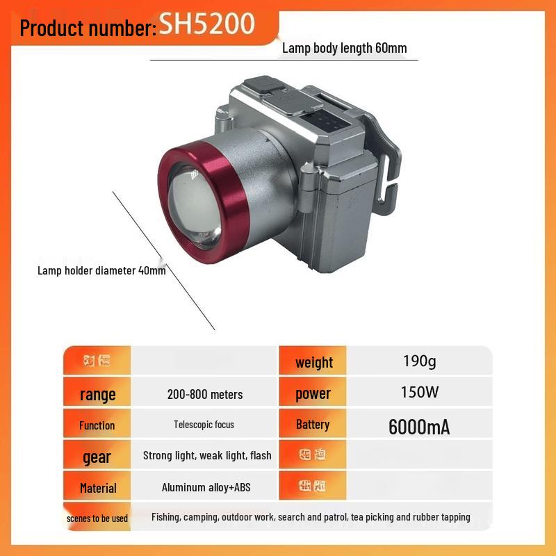 LiShi SH5200 Rechargeable Outdoor Headlamp
LiShi SH5200 Rechargeable Outdoor Headlamp