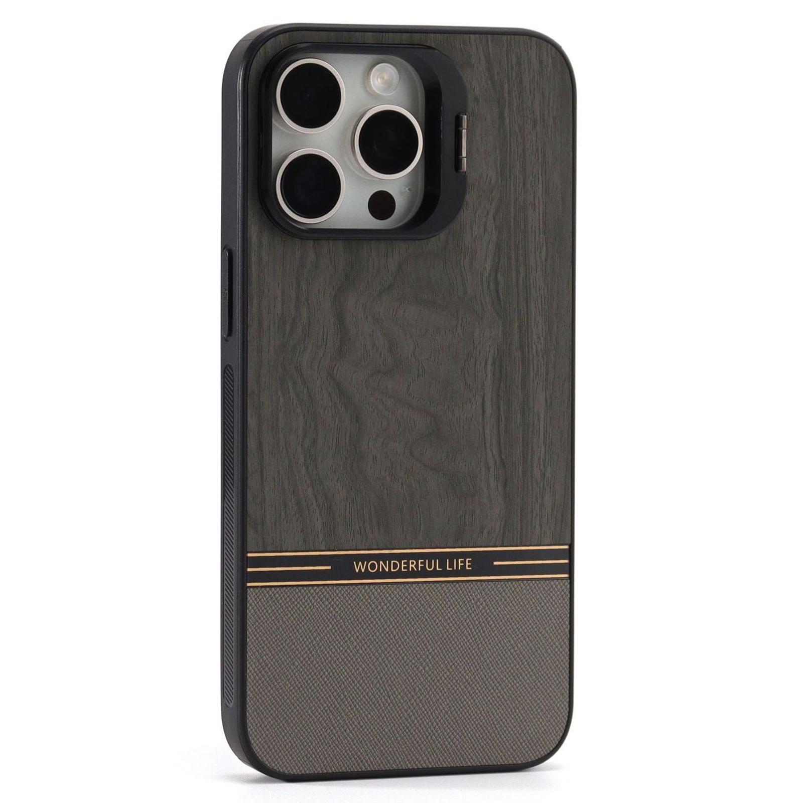 For iPhone 15 Pro Case Lens Frame Kickstand TPU+PC Wood Grain Phone Cover D
For iPhone 15 Pro Case Lens Frame Kickstand TPU+PC Wood Grain Phone Cover D