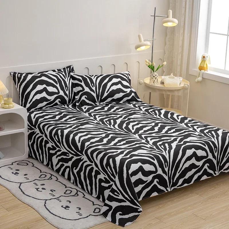 Zebra Printing Bed Sheet Set 3PCS Skin-Friendly Student Dormitory Flat Sheet with Pillowcases Bedding Set for Bedroom Bedspread 120x230cm 3pcs
Zebra Printing Bed Sheet Set 3PCS Skin-Friendly Student Dormitory Flat Sheet with Pillowcases Bedding Set for Bedroom Bedspread 120x230cm 3pcs
