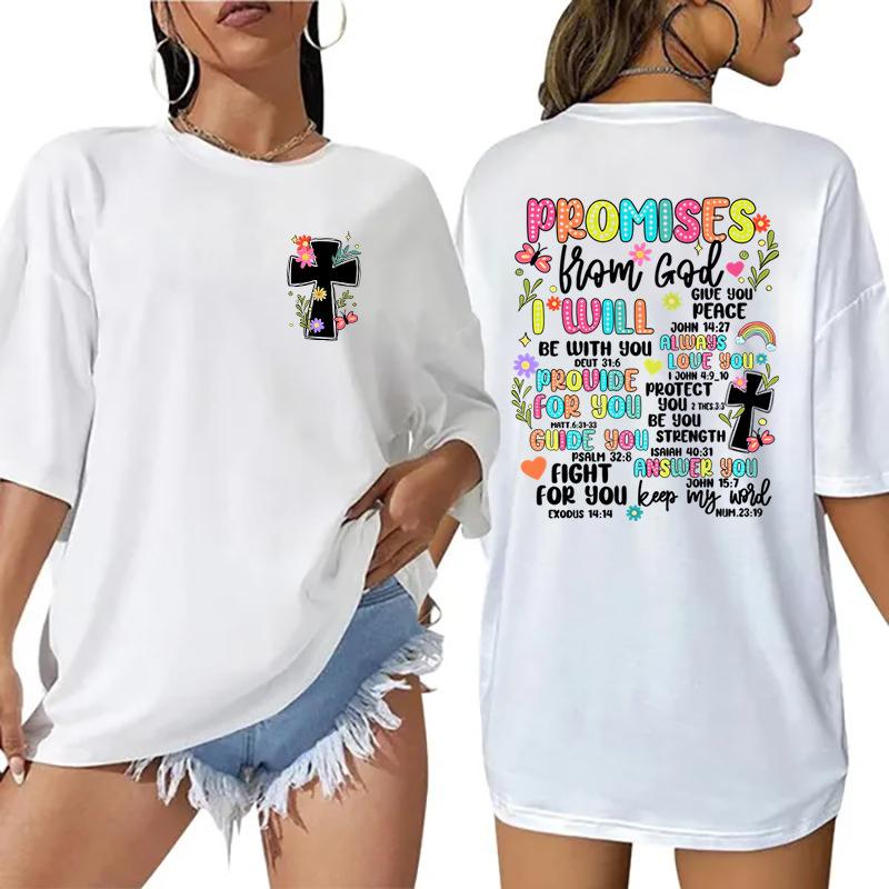Promises From God Short Sleeved Summer Trendy Loose Sweatshirt Printed Casual T-Shirts Women’s 3XL
Promises From God Short Sleeved Summer Trendy Loose Sweatshirt Printed Casual T-Shirts Women’s 3XL