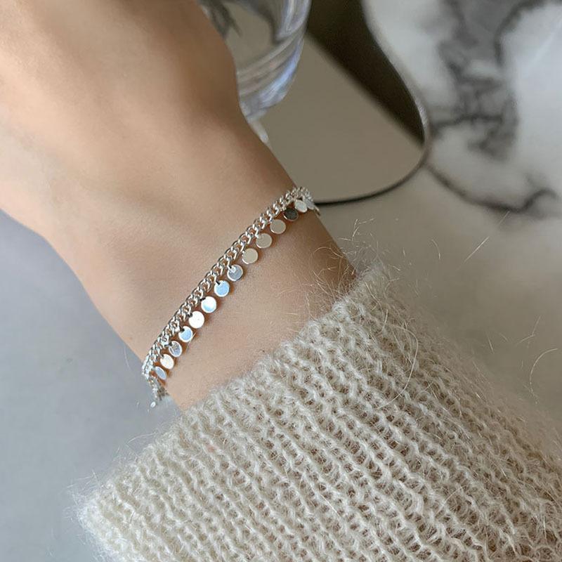 New 925 Sterling Silver Simple Style Bracelet Personalized Charming Woman Bracelet Birthday Gift for Friends Exquisite Jewelry
New 925 Sterling Silver Simple Style Bracelet Personalized Charming Woman Bracelet Birthday Gift for Friends Exquisite Jewelry