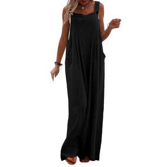 Summer Ethnic Style Solid Color Jumpsuit Square Collar Sleeveless Wide Leg Adjustable Straps Pockets Long Playsuit Streetwear M чорний
Summer Ethnic Style Solid Color Jumpsuit Square Collar Sleeveless Wide Leg Adjustable Straps Pockets Long Playsuit Streetwear M чорний