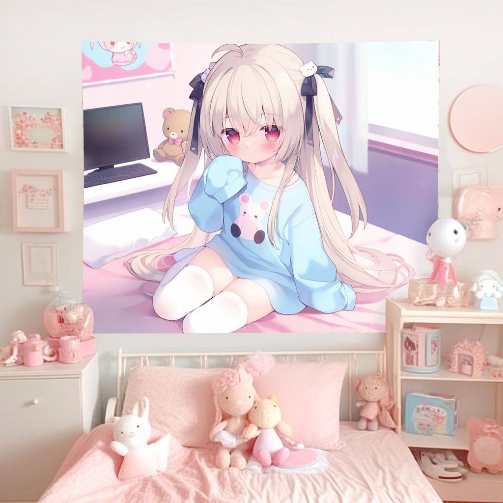 Ins Style Cute Cartoon Girl Print Tapestry Sweet Aesthetic Wall Hanging for Bedroom Decor 74x94cm(29x37in)
Ins Style Cute Cartoon Girl Print Tapestry Sweet Aesthetic Wall Hanging for Bedroom Decor 74x94cm(29x37in)