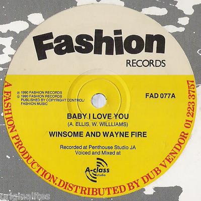 12inch Record WINSOME & WAYNE FIRE - Baby I Love You FAD077 Fashion Records 1990 UK Reggae, Ska & Dub Used
12inch Record WINSOME & WAYNE FIRE - Baby I Love You FAD077 Fashion Records 1990 UK Reggae, Ska & Dub Used