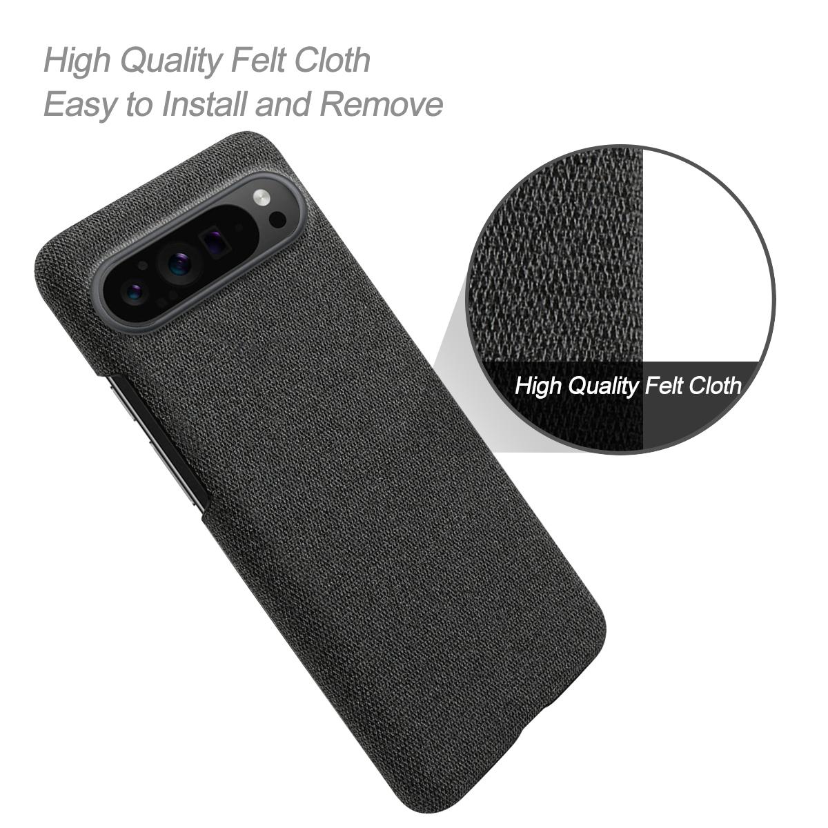 For Google Pixel 9 Pro XL Case Solid Color PC+Cloth Drop Protection Back Phone Cover Black
For Google Pixel 9 Pro XL Case Solid Color PC+Cloth Drop Protection Back Phone Cover Black