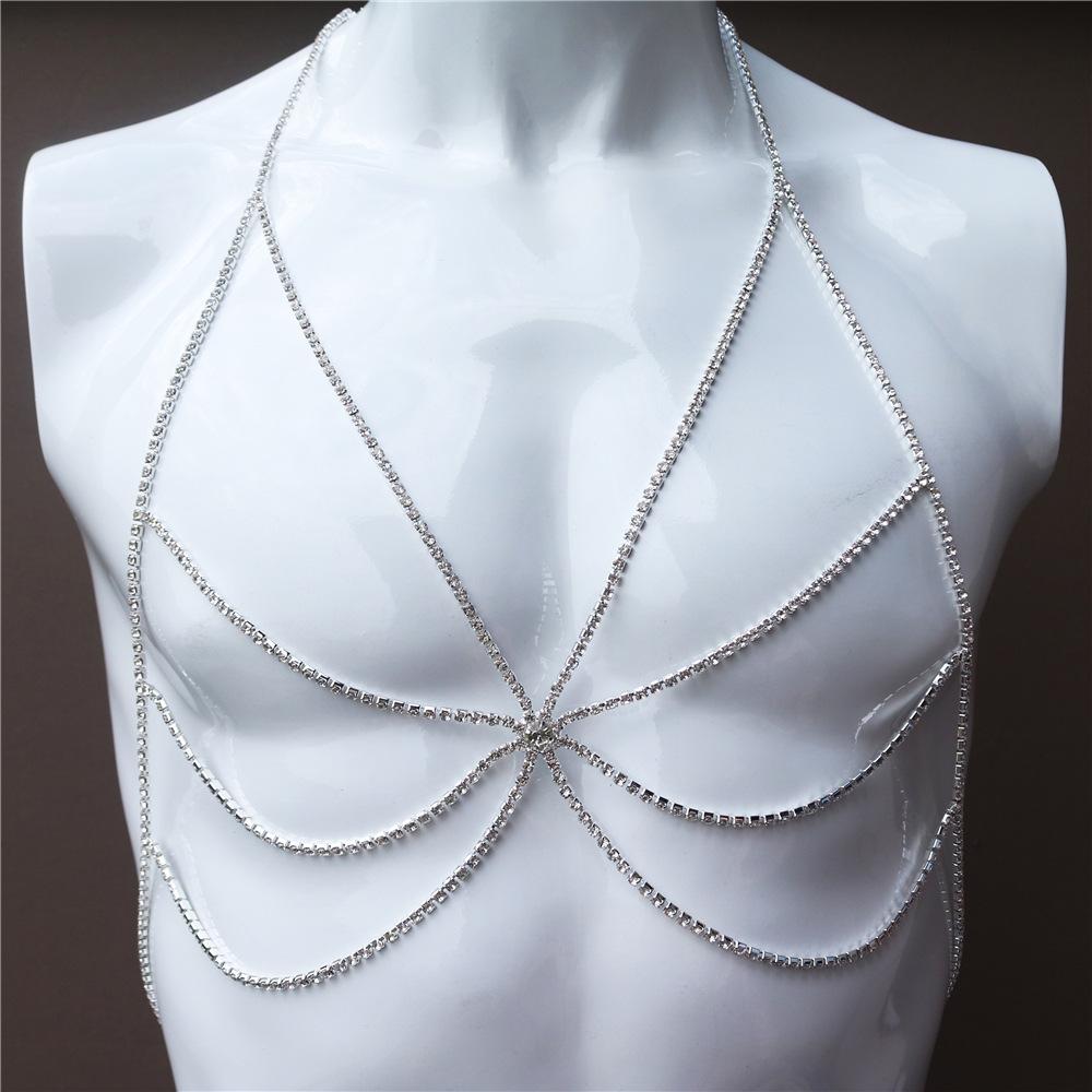 Stylish And Sexy Rhinestone Neck Bikini Beach Body Chain, Personalized Multi-Layer Hot Bra Chain Accessories
Stylish And Sexy Rhinestone Neck Bikini Beach Body Chain, Personalized Multi-Layer Hot Bra Chain Accessories