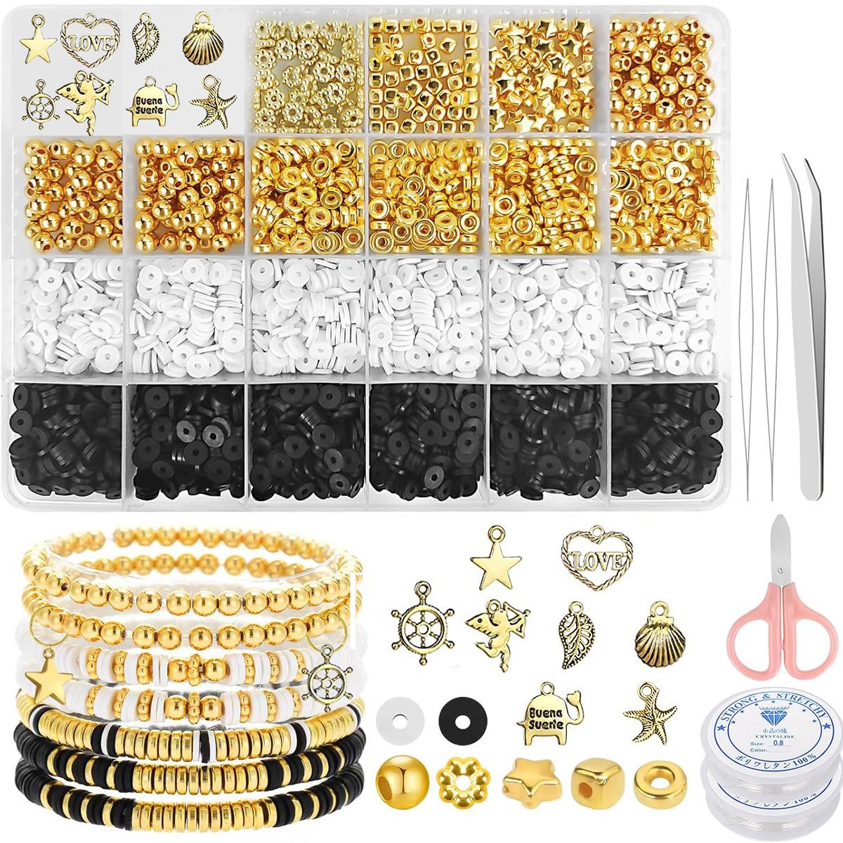 3060 Pieces Diy Black And White Soft Pottery Clay Bead Jewelry Set, Jewelry Making Bracelet Necklace
3060 Pieces Diy Black And White Soft Pottery Clay Bead Jewelry Set, Jewelry Making Bracelet Necklace