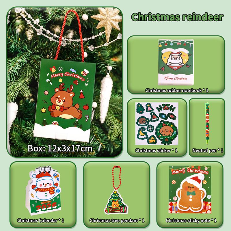 Cartoon Christmas Stationery Set Cute Reward Gift Box Kawaii Children Stationery Set School Students Stationery Supplies
Cartoon Christmas Stationery Set Cute Reward Gift Box Kawaii Children Stationery Set School Students Stationery Supplies