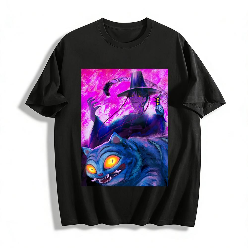 Dark Style Wizard and Evil Blue Cat Printed Top Cool Gothic Style Personalized Streetwear Loose Long Sleeve T-Shirt Pure cotton T-shirt XXS
Dark Style Wizard and Evil Blue Cat Printed Top Cool Gothic Style Personalized Streetwear Loose Long Sleeve T-Shirt Pure cotton T-shirt XXS