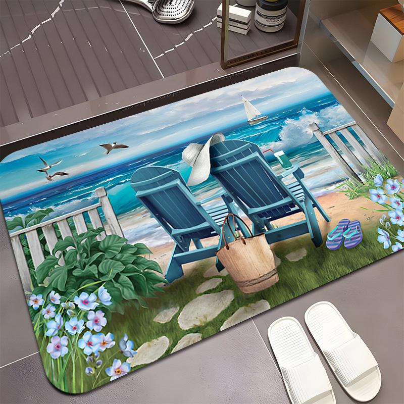 Коврик для ванной впитывает воду и быстро сохнет Нескользящий коврик для пола у входа в ванную 40 * 60cm
Коврик для ванной впитывает воду и быстро сохнет Нескользящий коврик для пола у входа в ванную 40 * 60cm