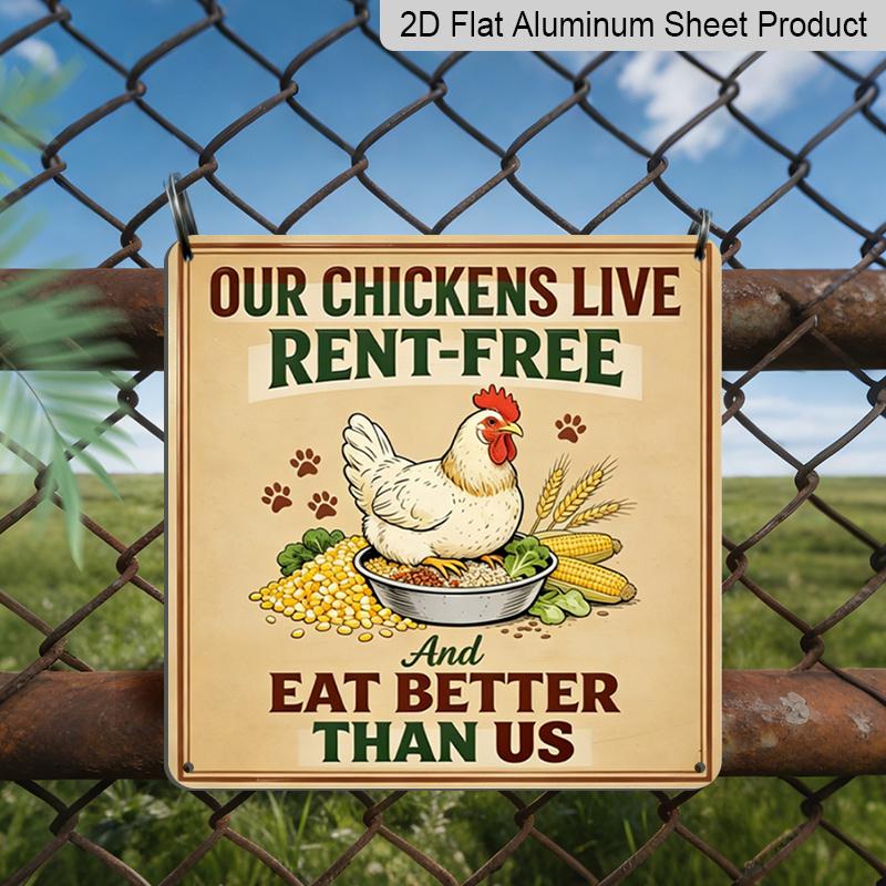 2D Flat 1pc, Cute Chicken Rental Retro Square Aluminum Sign with Fun Text Theme Decoration Kitchen Patio Humorous Display, Farm Enthusiasts or Light 20*20cm
2D Flat 1pc, Cute Chicken Rental Retro Square Aluminum Sign with Fun Text Theme Decoration Kitchen Patio Humorous Display, Farm Enthusiasts or Light 20*20cm