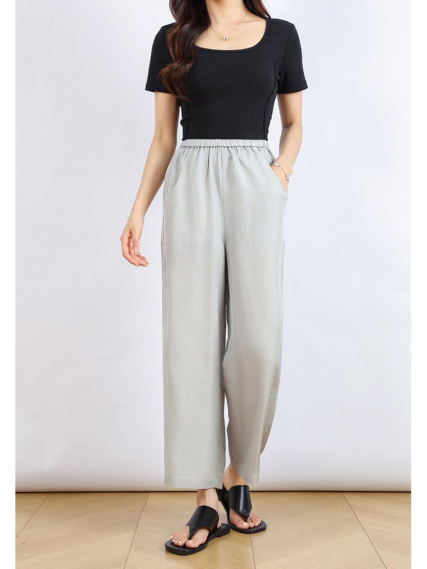 Women s High-Waist Wide Leg Elastic Pants - Summer Casual, Textured Acetate Blend 26/S (up to 105 jin) світло-сірий колір
Women s High-Waist Wide Leg Elastic Pants - Summer Casual, Textured Acetate Blend 26/S (up to 105 jin) світло-сірий колір