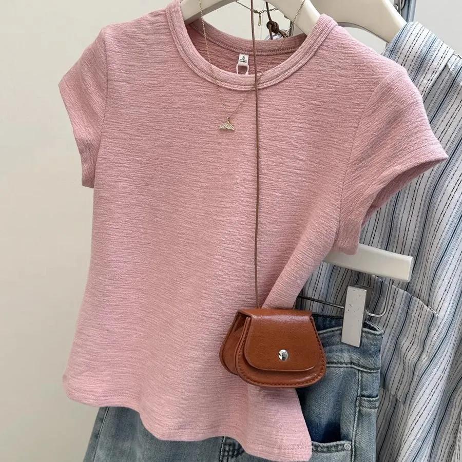 Women s Crew Neck Tee Slub Fabric with Curved Hem Slim Fit S рожевий
Women s Crew Neck Tee Slub Fabric with Curved Hem Slim Fit S рожевий