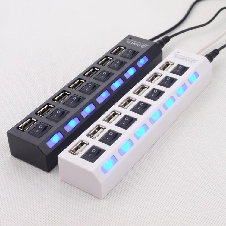7-Port High-Speed USB Hub with Independent Switches, Supports External Hard Drives білий
7-Port High-Speed USB Hub with Independent Switches, Supports External Hard Drives білий