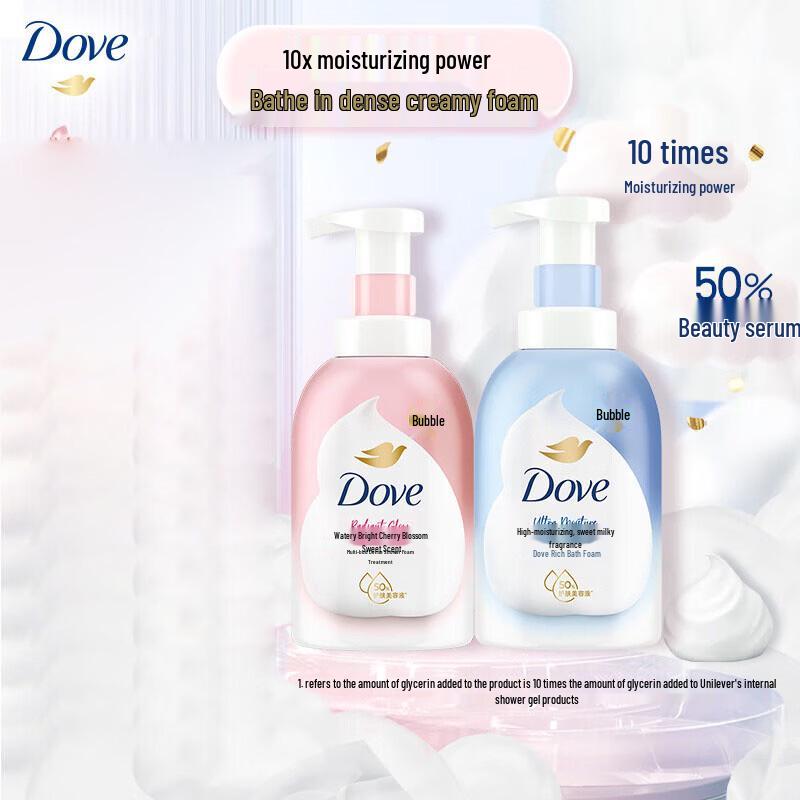 Dove Foaming Shower Gel Sweet Milk & Cherry Blossom Duo
Dove Foaming Shower Gel Sweet Milk & Cherry Blossom Duo