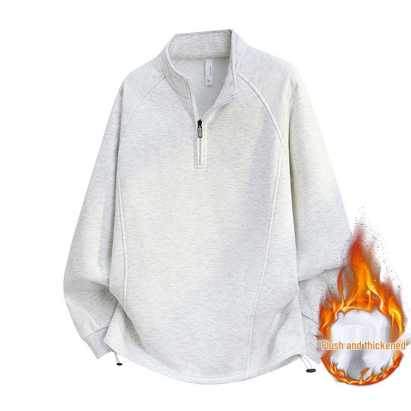 Unisex Winter Fleece Half-Zip Stand Collar Hoodie - New Arrival, Solid Color, Casual Style Large білий/сірий колір
Unisex Winter Fleece Half-Zip Stand Collar Hoodie - New Arrival, Solid Color, Casual Style Large білий/сірий колір