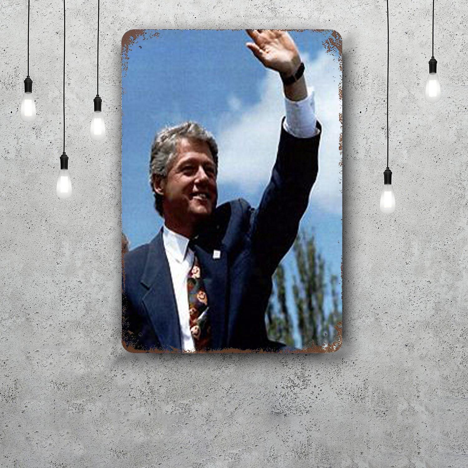 Bill Clinton Vintage Metal Tin Signs Posters Decor Retro Metal Plaque Wall Art Decor for Garage Bar 20x30cm(7.8x11.8inch)
Bill Clinton Vintage Metal Tin Signs Posters Decor Retro Metal Plaque Wall Art Decor for Garage Bar 20x30cm(7.8x11.8inch)
