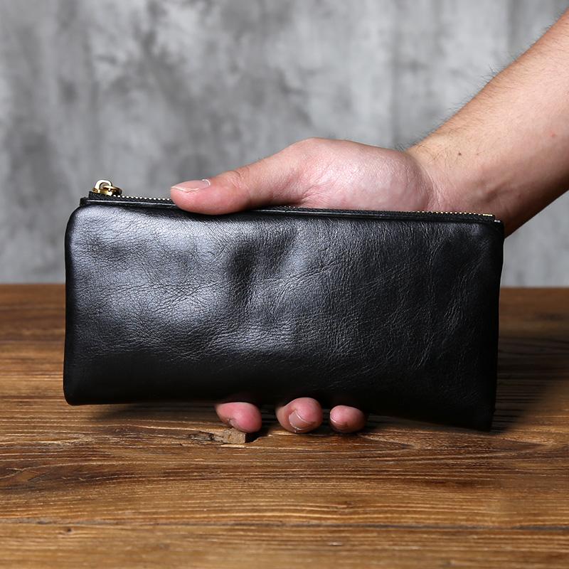 NZPJ Genuine Leather Long Wallet Vegetable-Tanned Top-Grain Cowhide Men Clutch Bag Card Holder Genuine Leather Mobile Phone Bag чорний
NZPJ Genuine Leather Long Wallet Vegetable-Tanned Top-Grain Cowhide Men Clutch Bag Card Holder Genuine Leather Mobile Phone Bag чорний