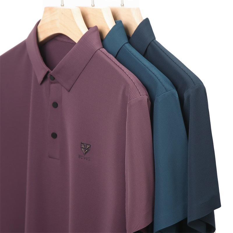 Seamless Ice Silk Short-sleeved T-shirt Men s Summer Printed Thin Light Business Solid Color Stretch Polo Shirt for Men
Seamless Ice Silk Short-sleeved T-shirt Men s Summer Printed Thin Light Business Solid Color Stretch Polo Shirt for Men