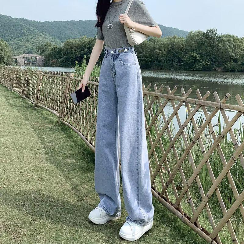 Женские джинсы с высокой талией из плотного флиса - Зима 2022 года, свободный узкий широкий фасон Light Blue Regular
Женские джинсы с высокой талией из плотного флиса - Зима 2022 года, свободный узкий широкий фасон Light Blue Regular