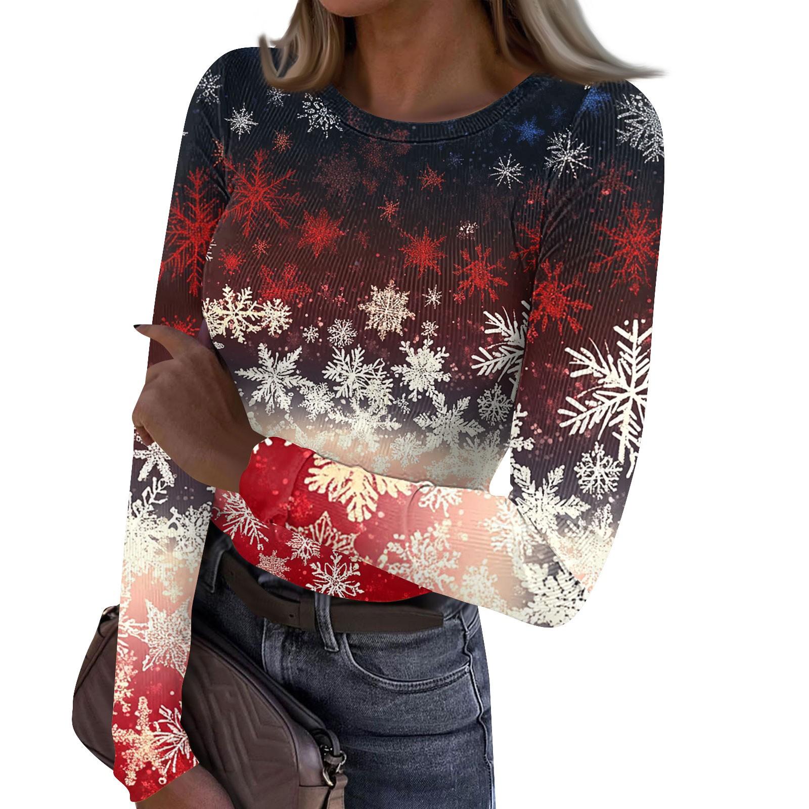 Женская и зимняя футболка с тонким низом, модная повседневная футболка с рождественским принтом и круглым вырезом, длинный рукав L хаки
Женская и зимняя футболка с тонким низом, модная повседневная футболка с рождественским принтом и круглым вырезом, длинный рукав L хаки