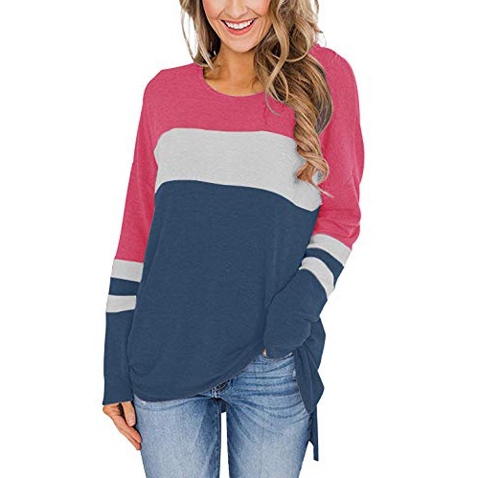 Модний вільний і зручний жіночий топ з круглим вирізом і довгими рукавами в стилі печворк XL гарячі рожевого кольору
Модний вільний і зручний жіночий топ з круглим вирізом і довгими рукавами в стилі печворк XL гарячі рожевого кольору