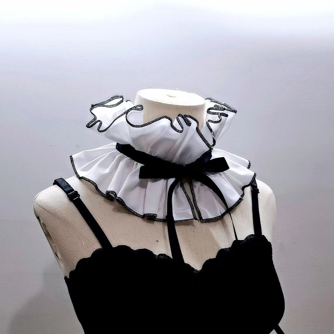 Новая плиссированная рубашка-шарф с оборками для женщин со стоячим воротником, ретро-придворным воротником, аксессуары, круглый вырез, низкий вырез, для сцены
Новая плиссированная рубашка-шарф с оборками для женщин со стоячим воротником, ретро-придворным воротником, аксессуары, круглый вырез, низкий вырез, для сцены