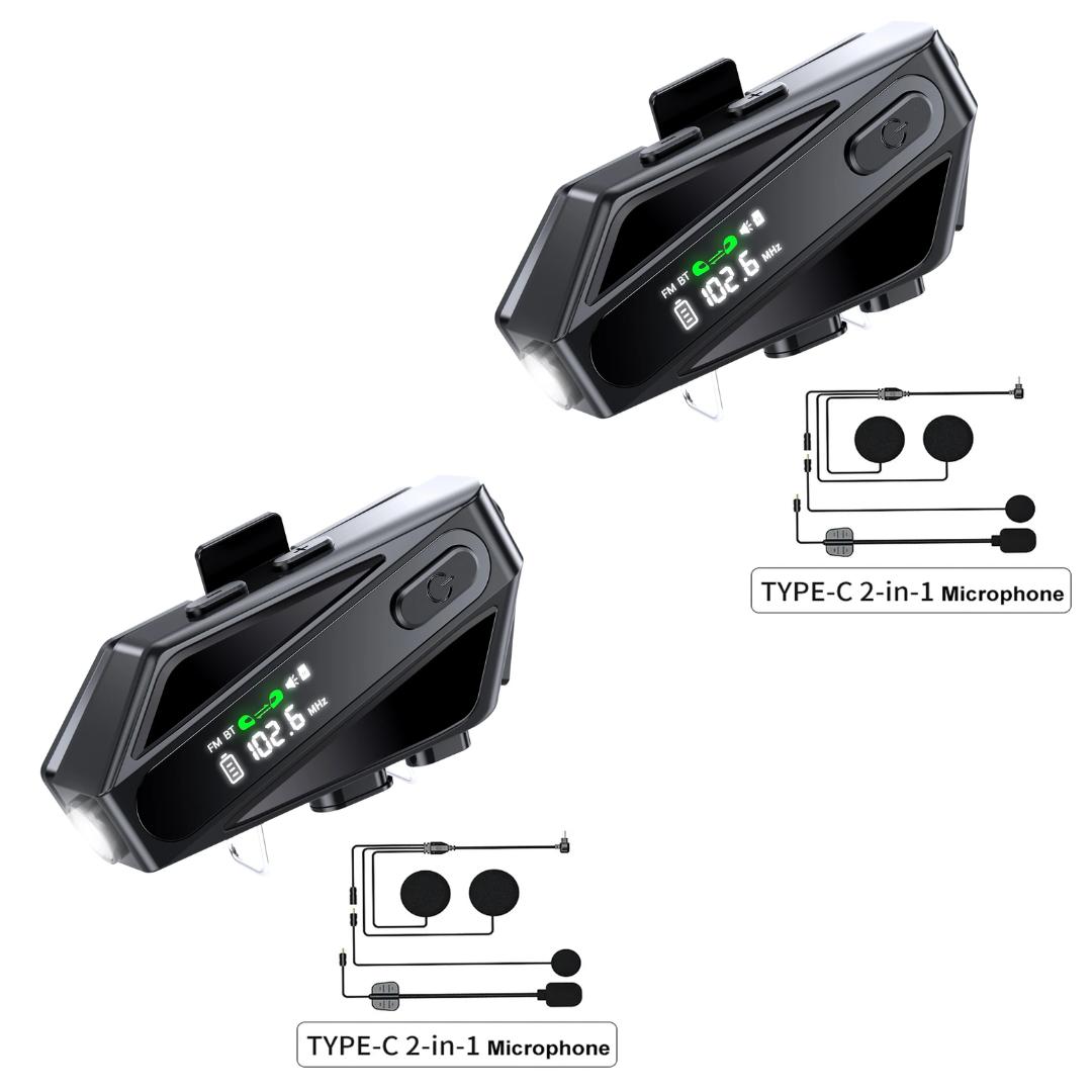 Улучшите свою поездку: Гарнитура Bluetooth для мотоциклетного шлема C6 с 500-метровой связью, функцией совместного использования музыки, FM-радио, экраном и фонариком C6 2in1Mic+Intercom 2PC чёрный
Улучшите свою поездку: Гарнитура Bluetooth для мотоциклетного шлема C6 с 500-метровой связью, функцией совместного использования музыки, FM-радио, экраном и фонариком C6 2in1Mic+Intercom 2PC чёрный
