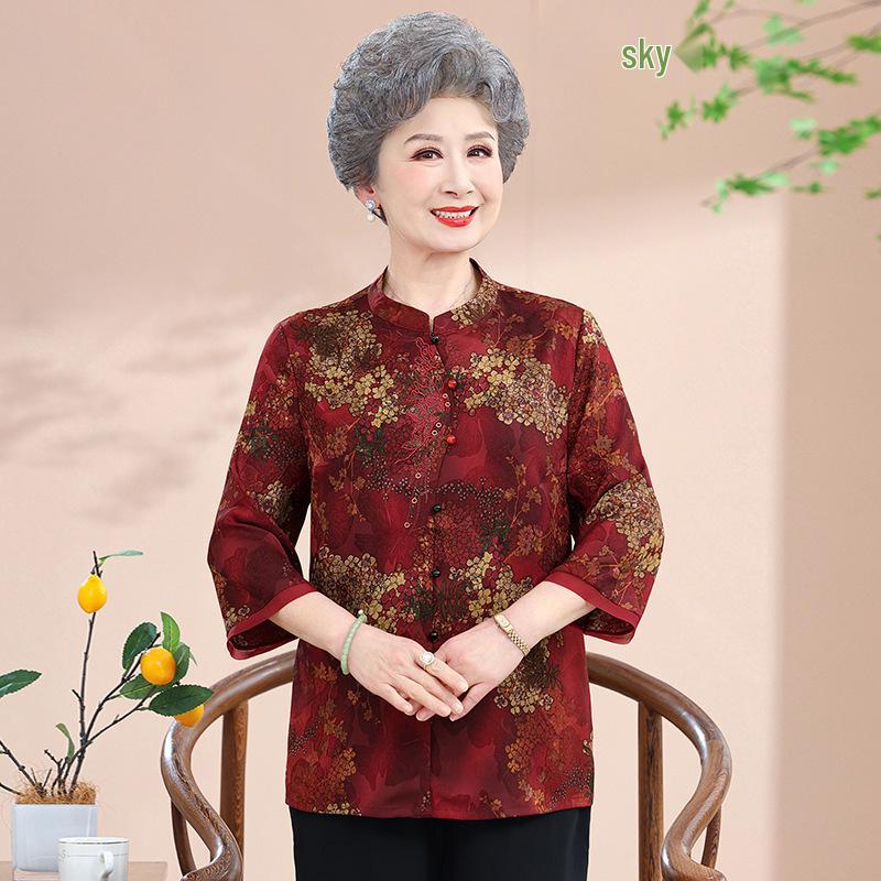 Silk Shirt for Middle-Aged & Elderly Women - Stylish 3/4 Sleeves, Perfect for Moms & Grandmas 4XL (recommended 135-150 lbs) красный
Silk Shirt for Middle-Aged & Elderly Women - Stylish 3/4 Sleeves, Perfect for Moms & Grandmas 4XL (recommended 135-150 lbs) красный