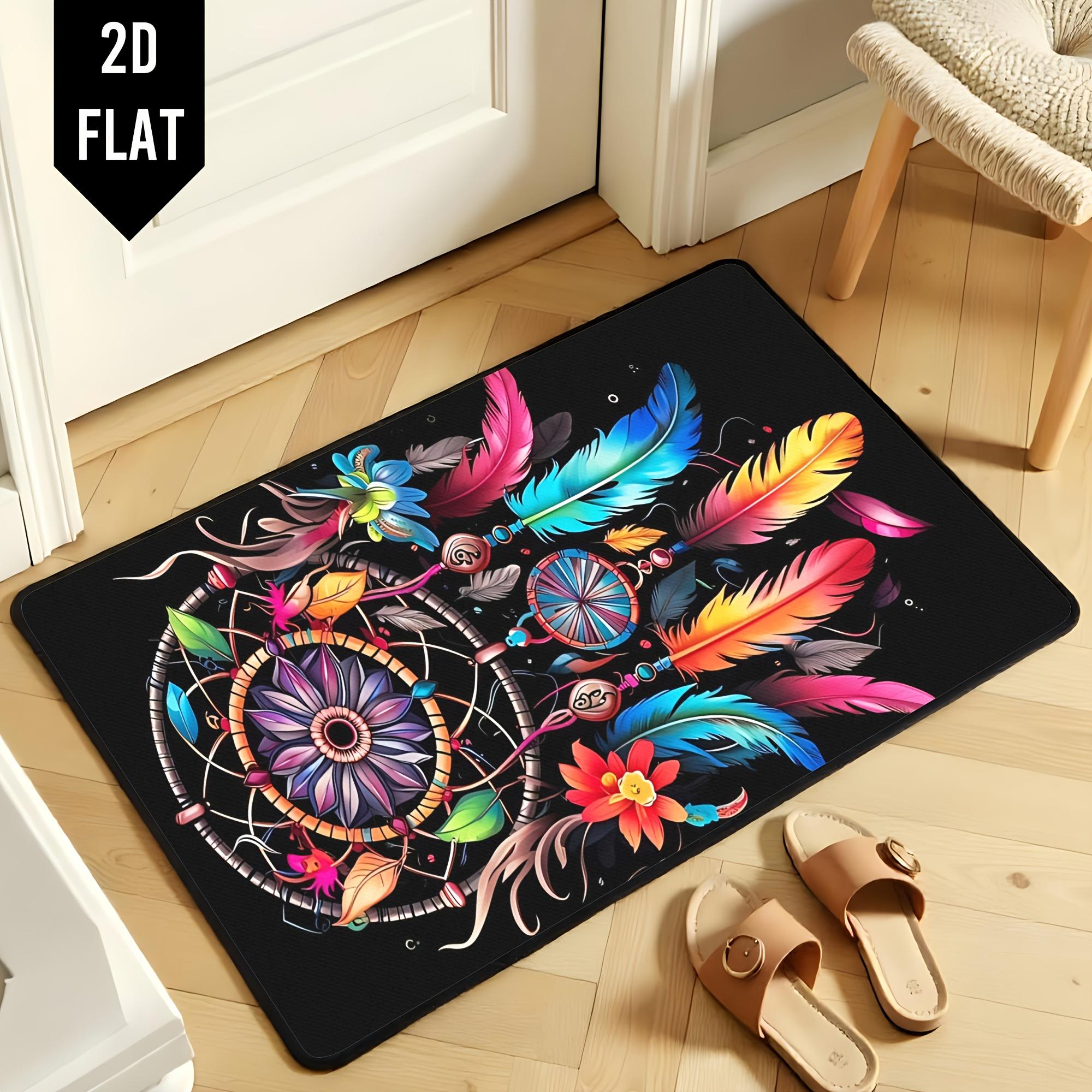 Vibrant Dream Catcher Inspired Area Mat – Colorful Feather & Floral Design, Non-Slip Machine Washable Flannel Mat for Living Room or Bedroom Decor 50x80cm
Vibrant Dream Catcher Inspired Area Mat – Colorful Feather & Floral Design, Non-Slip Machine Washable Flannel Mat for Living Room or Bedroom Decor 50x80cm