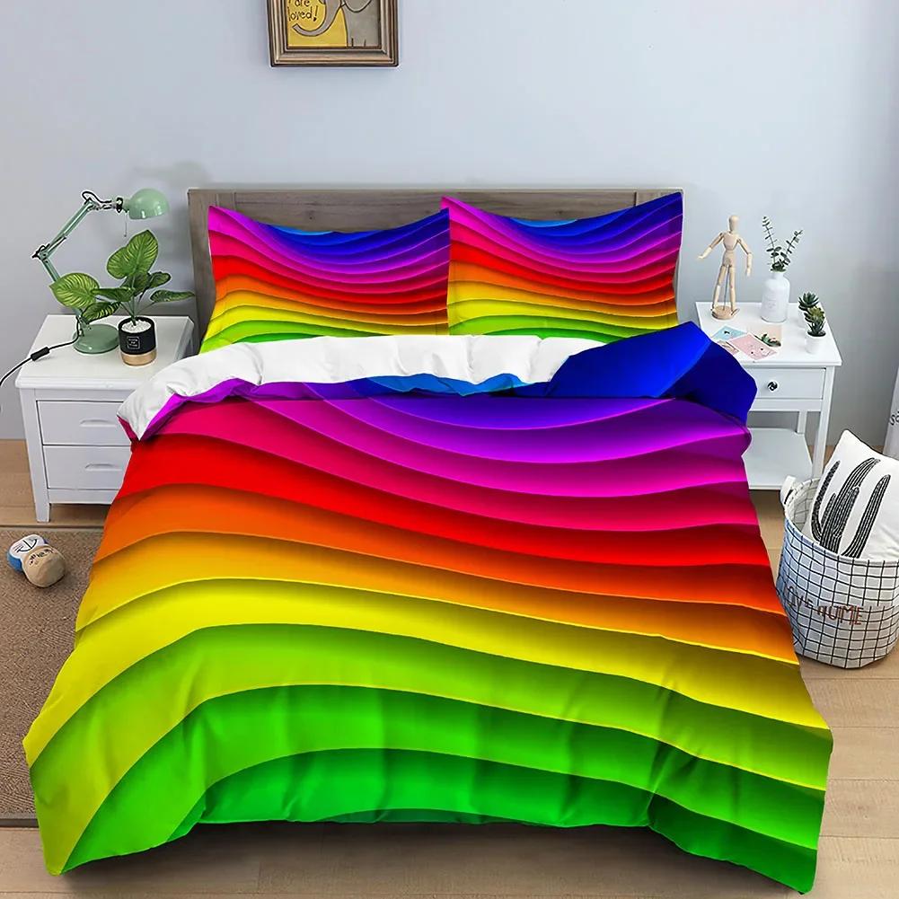 3D Duvet Cover Set Abstract Bedding Set Luxury Rainbow Swirl Quilt Cover With Zipper Closure 2/3Pcs Queen Size Comforter Cover 70x133cm 2pcs
3D Duvet Cover Set Abstract Bedding Set Luxury Rainbow Swirl Quilt Cover With Zipper Closure 2/3Pcs Queen Size Comforter Cover 70x133cm 2pcs