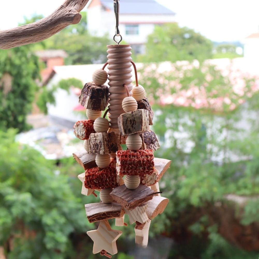 Parrot Bird Toy With Wooden Star Beads And Mango Corn For Chewing And Enrichment Brown
Parrot Bird Toy With Wooden Star Beads And Mango Corn For Chewing And Enrichment Brown