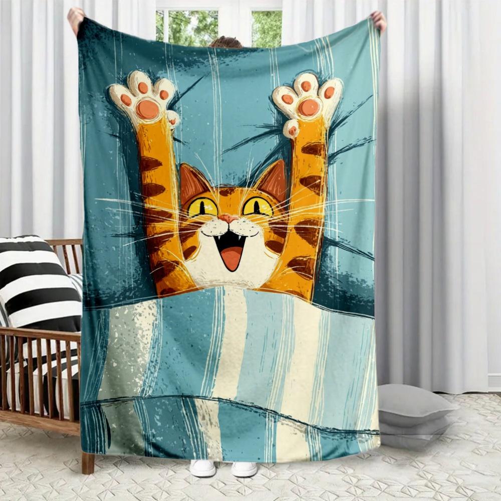 happy cat is stretching on the bed Flannel printed blanket suitable for all seasons suitable for living room office sofa travel 75x90cm
happy cat is stretching on the bed Flannel printed blanket suitable for all seasons suitable for living room office sofa travel 75x90cm