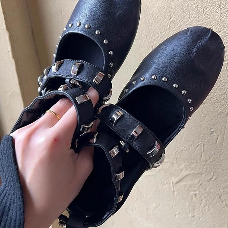 Нишевый дизайн балетки женская мода универсальные с круглым носком темперамент заклепки плоские Мэри Джейн одинарные туфли 41
Нишевый дизайн балетки женская мода универсальные с круглым носком темперамент заклепки плоские Мэри Джейн одинарные туфли 41